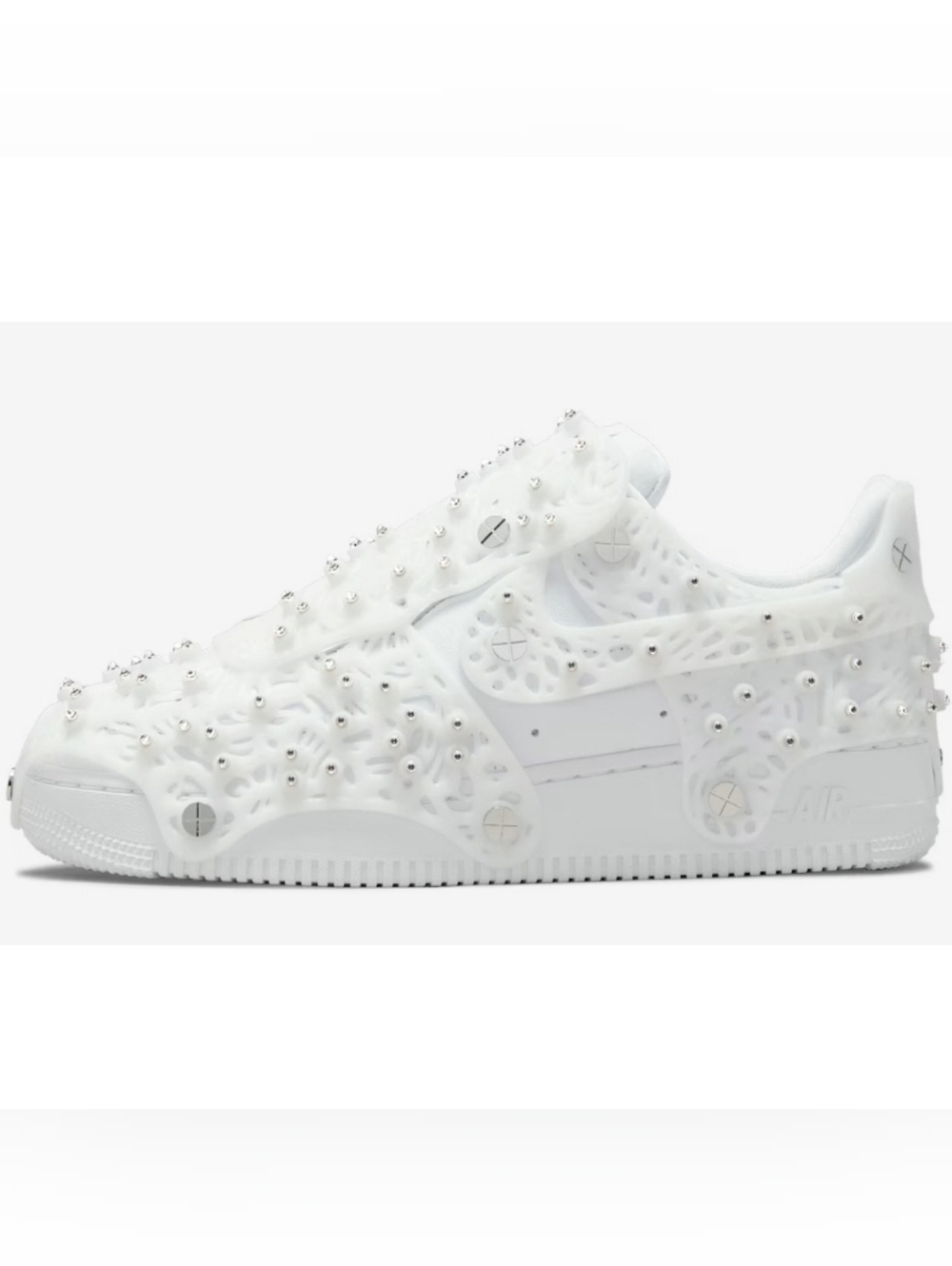 Nike Air Force 1 X Swarovski Retroreflective Crystals Sneaker Streetwear Hip Hop - Picture 5 of 16